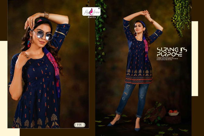 Fly Free Sinchan New Fancy Ethnic Wear Rayon Short Top Collection